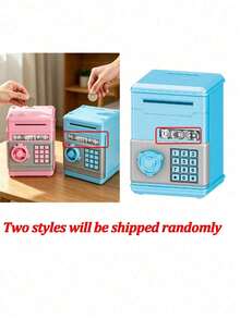 Pink Mini ATM Shaped Coin Bank, Large Capacity Coin Storage Box With Money Drawer, Unique Decorative Money Storage Box, Non-Automatic Model, Password Buttons Not Functional, Suitable For Birthday, Teacher's Day, Halloween, Christmas And Back To School Gifts - A - View 8