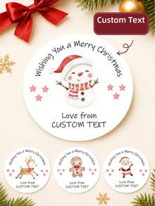 1/30/90/160pcs Customizable Pattern Round Stickers, Multi-Specification Customizable Graphic & Text Waterproof Oil-Resistant PVC Round Stickers, Suitable For Photo Album Decoration, Gift Envelope Sealing, Luggage Identification, Christmas Commemorative Gift Boxes, Ideal Gifts For Girlfriend, Boyfriend, Colleagues, Family, Best Friends, Suitable For Gatherings, Parties, Bachelor Parties, Various Events - Multicolor 2 - View 1