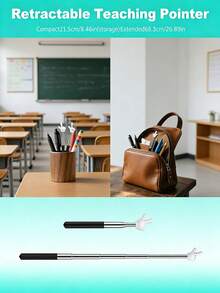 Telescopic Finger Reading Pointer, Stretchable Colorful Double-Tip Teaching Pointer, Multi-Color Teacher Teaching Pointer, Reading Instructional Aid Pointer - Multi-color - View 3