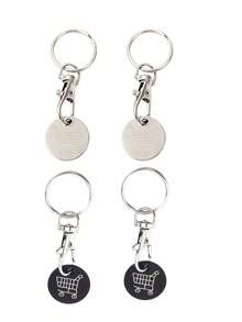 3pcs Supermarket Shopping Cart Token Set, Anti-Loss Token Keychain Pendant, Keyring Design,Bag Accessories, Keychain Accessories. - A - View 12