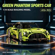Set Rakitan Mobil Sport Green Phantom 415+ PCS, Model Kit Koleksi Dewasa Skala 1:14, Pintu Dapat Dibuka & Sayap Belakang Dapat Diatur, Hadiah Natal, Halloween, Thanksgiving & Ulang Tahun yang Ideal untuk Penggemar Mobil - Balap Wilayah Ekstrem Green Goblin - View 1
