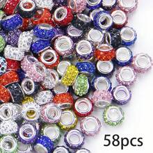 58/108 European-Style Large-Hole Beads, Rainbow-Colored Rhinestones, Suitable For DIY Crafts, Can Be Used To Make Pens, Bracelets And Jewelry. - Multicolor - View 8