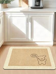 1pc Set Keset Dapur Gaya Rustik Sederhana Motif Anak Anjing GOOD LUCK, Karpet Runner Panjang Gaya Healing INS untuk Pintu Masuk Rumah, Kamar Tidur, Ruang Tamu, Dekorasi Hewan Peliharaan Lucu, Perlengkapan Rumah Lembut - MultiWarna - View 9