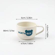 304 Stainless Steel Coffee Mug, Double Walled Flat Bottom Mug, Unbreakable Travel Coffee Cup With Handle, Cartoon Bear Graphic Tea Cup, Lightweight Multipurpose Student Mug, Dishwasher Washable School Cup - Multicolor - View 13