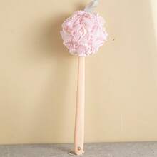1pc Long Handle Soft Bristle Double Sided Bath Brush Home Daily Use Scrubbing Ball 2-In-1 Exfoliating Skin-Friendly Back Scrubber Foaming Shower Tool - View 6