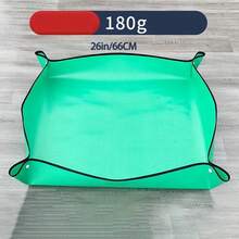 1pc Foldable Waterproof Gardening Work Mat With Splash Guard Edge, Plant Repotting Soil Storage Pad, Portable Yard Planting Cleaning Mat, Suitable For Indoor Potted Plants, Balcony Gardening, Flower Pot Transplanting - A - View 4