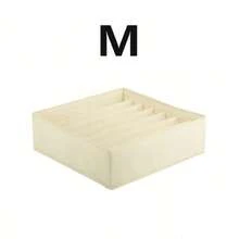 1/3pcs Drawer Divider Organizers, Foldable Wardrobe Storage Baskets And Fabric Storage Boxes, For Storing Clothes, Underwear, Bras, Ties, Accessories, Socks - Beige - View 9