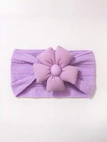 1pc New Solid Color Jacquard Headband Cute Five-Petal Flower Fashionable Soft Thin Hair Accessory - Multicolor - View 13