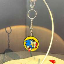 1pc/2pcs Gantungan Kunci Putar Sonic Game Over Logam Kartun Lucu Liontin Fidget Hadiah - MultiWarna - View 9