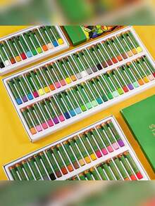 1 Set Dark Tone Oil Pastel Set, 48 Colors Professional Art Drawing Sticks, Soft Doodle Sticks, Suitable For Student Art Creation And Painting, Applicable For Coloring And Crayon Set - Sets - View 5