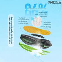 ONEMIX Fashion Sports Casual Running Shoes, Comfortable Shock Absorption, Low-Top Thick Sole, Non-Slip, Wear-Resistant - Green Light Black - View 10