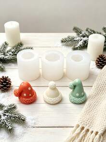 1pc Christmas 3D Hat Silicone Mold, Suitable For Christmas DIY Aromatherapy Candle Handmade Decor, Easy Demolding, Christmas Home Decoration - Santa Hat - View 8