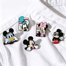 Disney Cute Creative Minnie & Mickey Mouse Cartoon Character Metal Brooch Badge Pin Accessory For Clothes Bags Funny Metal Badge Ornament - Multicolor - View 2