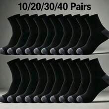 10/20/30/40 Pairs Men's All-Season Comfortable Athletic Home Back-To-School Mid-Calf Socks Suitable For Both Men And Women - Multicolor - View 11