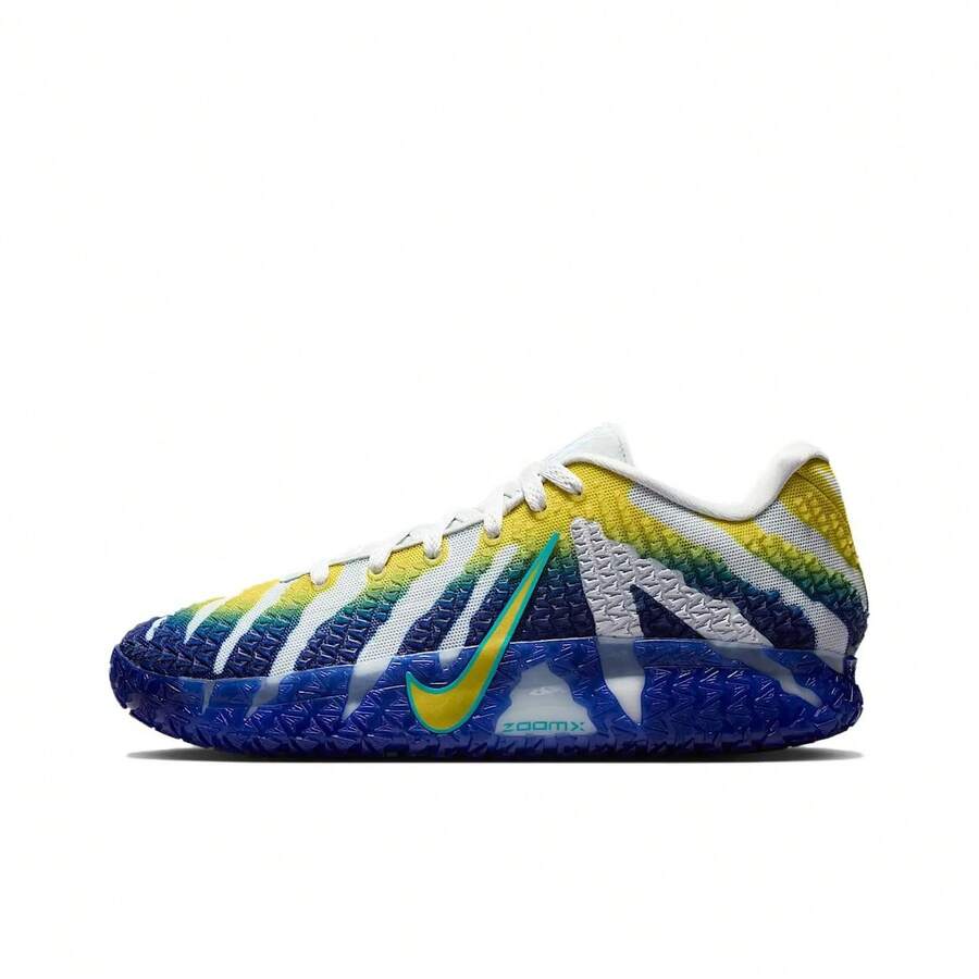 Nike Ja 3 "Murray State" Versatile Comfortable Responsive Grippy Low-Top Basketball Shoes Men's White Blue Yellow - Blue - View 1