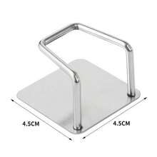 1pc Stainless Steel Sponge Holder, Self-Adhesive No-Drill Storage Rack, Kitchen Sink Organizer For Steel Wool And Scouring Pads - A - View 4