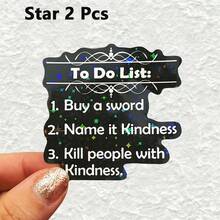 1/2/5 Pcs To-Do List, Kill People With Kindness, Contrast Is Cool And Funny Vinyl Stickers - Matte End, Self-Adhesive Bumper Stickers For Cars, Windows, Laptops, Trucks, Water Bottles - Versatile Design, Car Stickers - A - View 12
