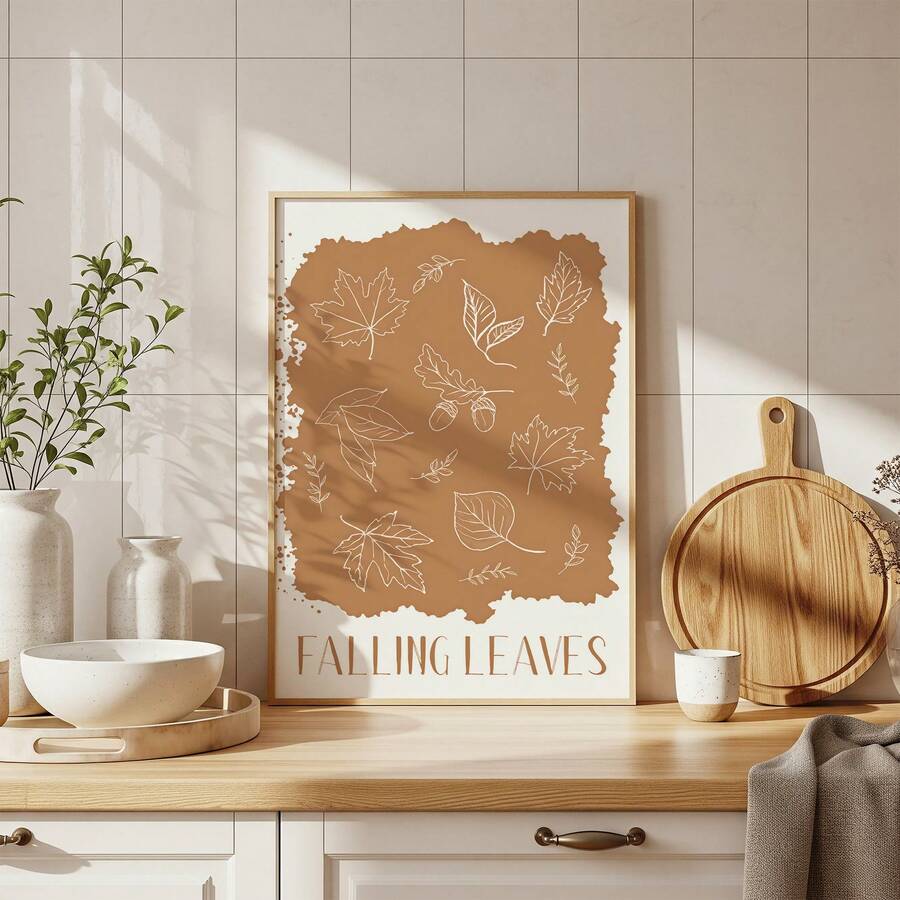 1pc Frameless Pumpkin Pattern Canvas Wall Art Cozy Fall Thanksgiving Halloween Vintage Decor For Bedroom Living Room Dorm Gift - Frameless - View 1