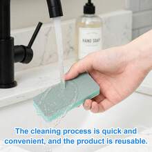 Magic Cleaning Scrub, Commercial Industrial Limescale Cleaning Brush, Household Multi-Functional Double-Sided Powerful Scrubbing Tool, Dry And Wet Use For Easy Cleaning; Widely Applicable To Bathroom Tempered Glass, Makeup Mirror, Shower Tile Gaps, Household Glass Windows, Kitchen Sink, Washbasin, Bathroom Hardware Surfaces And More Cleaning Scenarios. - Multicolor - View 5