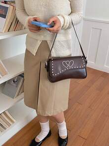 Shoulder Bag Crossbody Handbag Commute Fashion Minimalist Women's Underarm Bag - Coffee - View 5