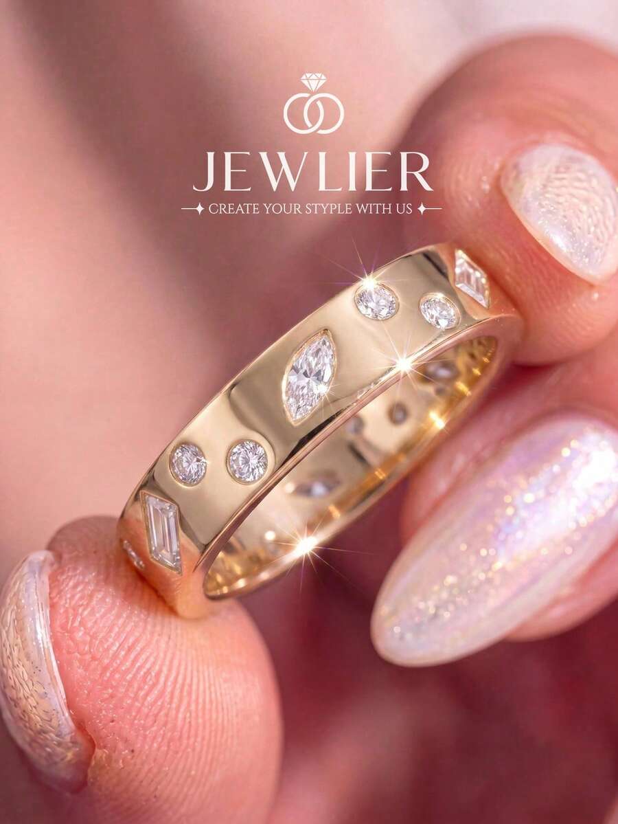 1pc Geometric Zirconia Ring, Women's Ring, Thumb Ring, Exquisite Jewelry Gift
