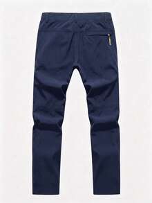Men's Hiking Pants, Spring/Autumn Outdoor Hiking Long Pants, Multi-Pocket Zipper Design, - Navy Blue - View 5