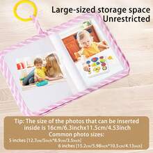 1pc Baby Cartoon Fabric Photo Album Growth Record Scrapbook With Built-In Mirror, Fits Multiple Photo Sizes, Interactive Gift With Hanging Ring For Storage And Display - Shape - View 6