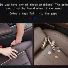 1pc Rhinestone Car Coin Storage Box, Personalized Coin Organizer, Compact Change Holder, Car Interior Decor & Small Item Storage - Rhinestone Coin Box - View 7