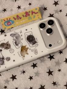 Graffiti Kitten Illustration Minimalist Ins Phone Case 17 Pro Max Protective 15 Women 16 Pro Dual Layer 16 Cartoon 17 Apple 15 Pro - White - View 5