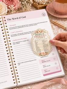 1pc 52-Week Bible Study For Women With 3 Stickers, Spiral Faith Journal, Scripture Reading, Reflection & Weekly Tracker, Bible Study Materials, Nurse Essentials, Office Decor, Halloween Notebook - Rectangle - View 8