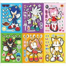 1 Set/6pcs Cartoon Anime Sticker Collage Creative Face-Changing DIY Handmade Account Decoration Phone Skateboard Waterproof Stickers | Party Holiday First Choice Decorative Handmade Stickers Interactive Puzzle Stickers Affordable Goodies - Multicolor - View 9