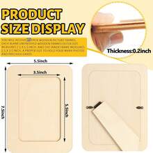 DIY Laser-Cut 6-Inch Wooden Rectangular Photo Frame With Hand-Painted Wavy Design - Holiday Gift - Multicolor - View 5
