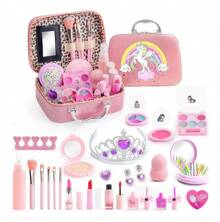 Parolera 28-Piece Girls' Toy Makeup Set - Pink - View 1
