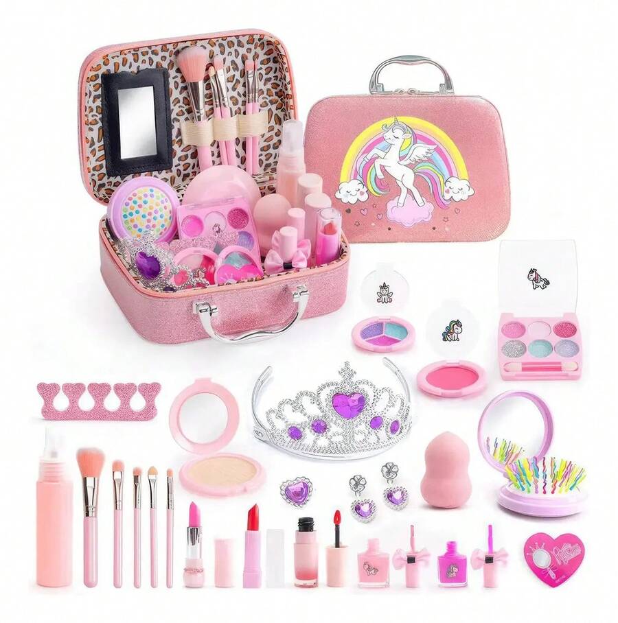 Parolera 28-Piece Girls' Toy Makeup Set - Pink - View 1