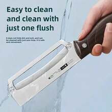 Ergonomic Wooden Handle Stainless Steel Peeler 3-In-1 Fruit & Potato Peeler Bottle Opener Kitchen Peeling Cooking Tool - Apricot - View 6