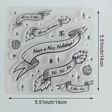 Clear Silicone Stamp, Christmas Themed Transparent Stamp For DIY Scrapbooking, Card Making, Journal Decoration, Christmas Tree Snowflake Cat Gift Gnome Pattern - SD-4 - View 3