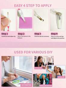 Diamond Painting Tools And Accessories Set, Includes Portable Storage Box, Ergonomic Diamond Pen, Square Wax And Sorting Tray, Adult Beginner Craft Kit, Available In Pink, Purple, Blue, Green - Sets - View 3