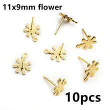 10pcs Stainless Steel Geometric Star Moon Earring Stud Earring Posts Connector For DIY Earring Jewelry Making Supplies - Earring Studs - View 8