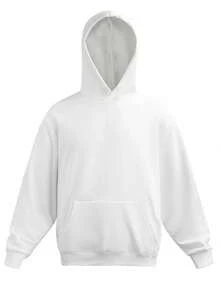 Sweatshirt Fleece Berkerudung Warna Polos Kasual Pria, Musim Gugur/Dingin - Putih - View 2