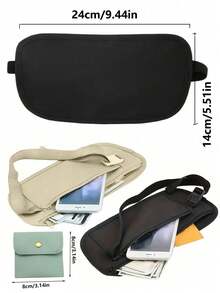 Anti Theft Thin Waist Bag Invisible Passport Bag, Multifunctional Travel Storage Bag, Suitable For Storing Cards, Cash, And Documents, Convenient Portable Storage Bag For Daily Outings And Organizing Travel Belongings - Multicolor - View 6