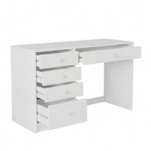 Desk + Bookshelf Set, Kids' Furniture, Office Furniture, 2-Piece Desk-Bookshelf Set, White Set - White - View 10