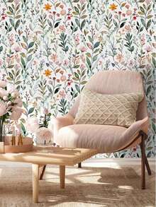 1 Roll Self‑Adhesive Colorful Small Flower Wallpaper, PVC 17.32 In * 39.3/118.1/196.8 In, Easy‑To‑Clean Waterproof Film For Bedroom, Living Room Home Decoration And Rental Furniture Renovation - Color - View 4
