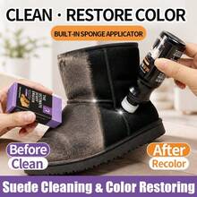 1 Set Suede Nubuck Leather Shoe Cleaning & Care Kit, Includes 1 Suede Eraser And 1 Bottle Color Restorer, For Cleaning And Caring For Suede Shoes, Color Repair And Correction, 3 Colors Available - Multicolor - View 6