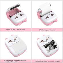 Mini Sticker Printer, Portable Pocket Thermal Printer With Paper Roll For Halloween Party Decor, Halloween Gifts, Study Notes, Photo Printing, Memos, Diaries, Travel Lists, Wireless Inkless Compatible With Android & IOS - Multicolor - View 3