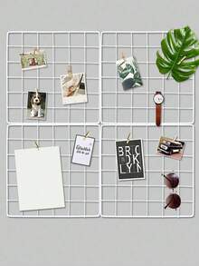 1pc Iron Art Mesh Panel Decorative Board, Multi-Size Photo Display Rack, Suitable For Home Office, Metal Mesh Photo Wall Display Rack, Multi-Function Wall Hanging, New Semester Bedroom Decoration - Wire Rack - View 8