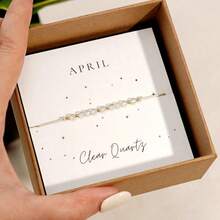 Beaded Bracelet, Women Jewelry Gift Box, Colorful Natural Stone Adjustable Bangle, Unisex, Comes With Elegant Card And Packaging - Multicolor - View 5