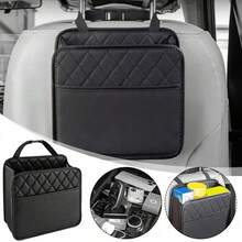 1pc Black Car Seat Back Storage Organizer Bag, Multi-Function Car Interior Storage Pouch - A - View 11