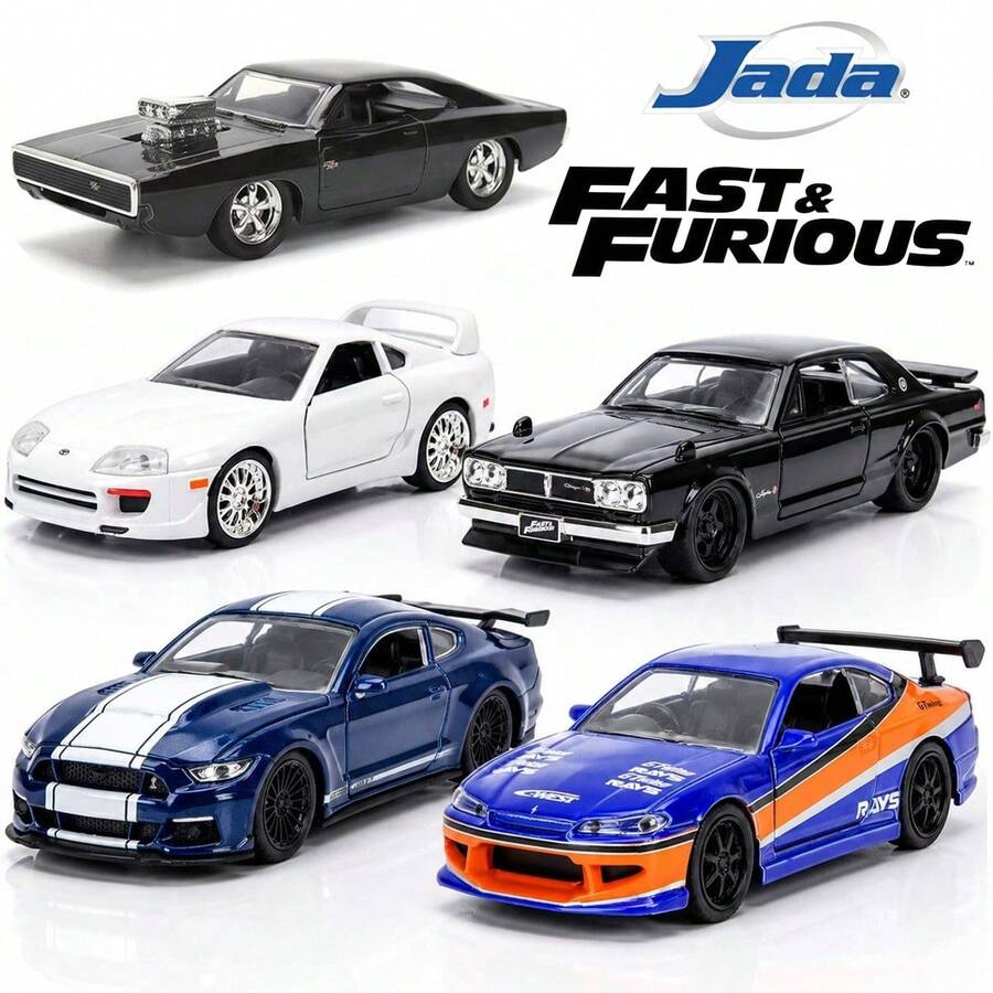 Simba Jada Toys "Fast & Furious" 25th Anniversary Edition 1:32 Die-Cast Car Model Series - Supra, Skyline, Mustang And Silvia, Desktop Display Collectibles - Multicolor - View 1