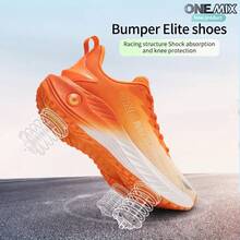 ONEMIX Fashion Sports Casual Running Shoes, Comfortable Shock Absorption, Low-Top Thick Sole, Anti-Slip, Wear-Resistant - Sunny Orange - View 8