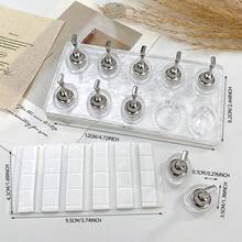 10pcs Magnetic Nail Display Stands, Acrylic Nail Practice Holders, Acrylic Nail Display Racks, DIY Nail Art Display Stand For Nail Salon - Multicolor - View 7